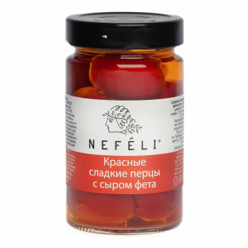 Перцы красные сладкие со специями с сыром Фета "NEFELI" 0,290г. Греция